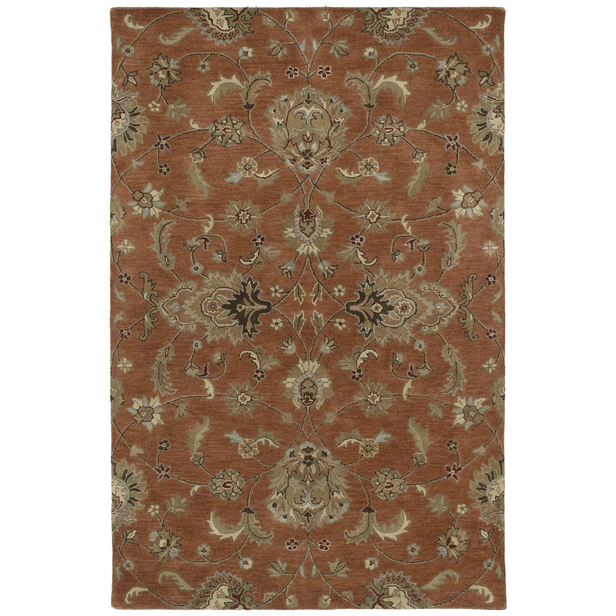 Hand tufted Royal Taj Copper Wool Area Rug (96 X 13)