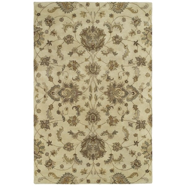 Hand-tufted Royal Taj Sand Wool Rug - 5' x 7'9"