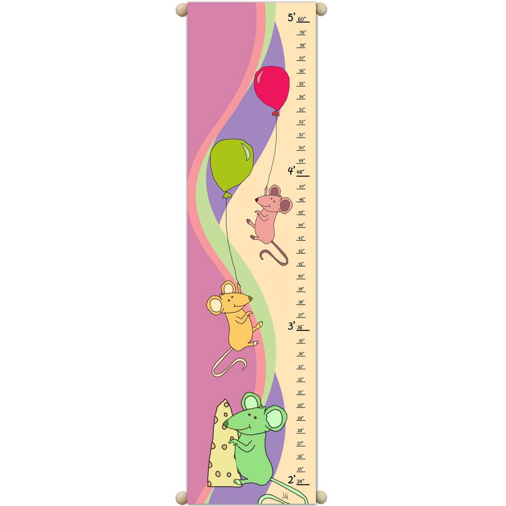 Mice and Cheese Pink Growth Chart