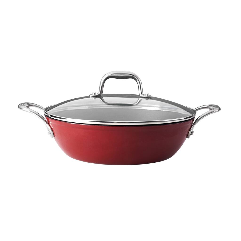 Guy Fieri Red Lightweight Cast Iron 5-quart Braiser Pan