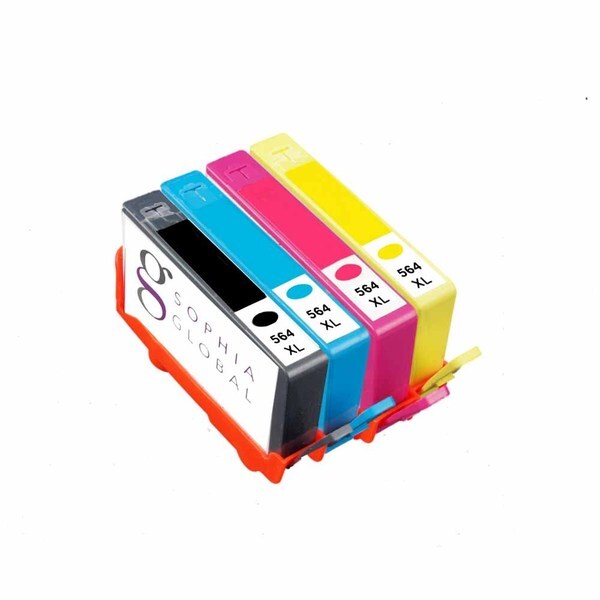 Sophia Global Compatible Ink Cartridge Replacement for HP 564XL (1 Photo Black, 1 Cyan, 1 Magenta, 1