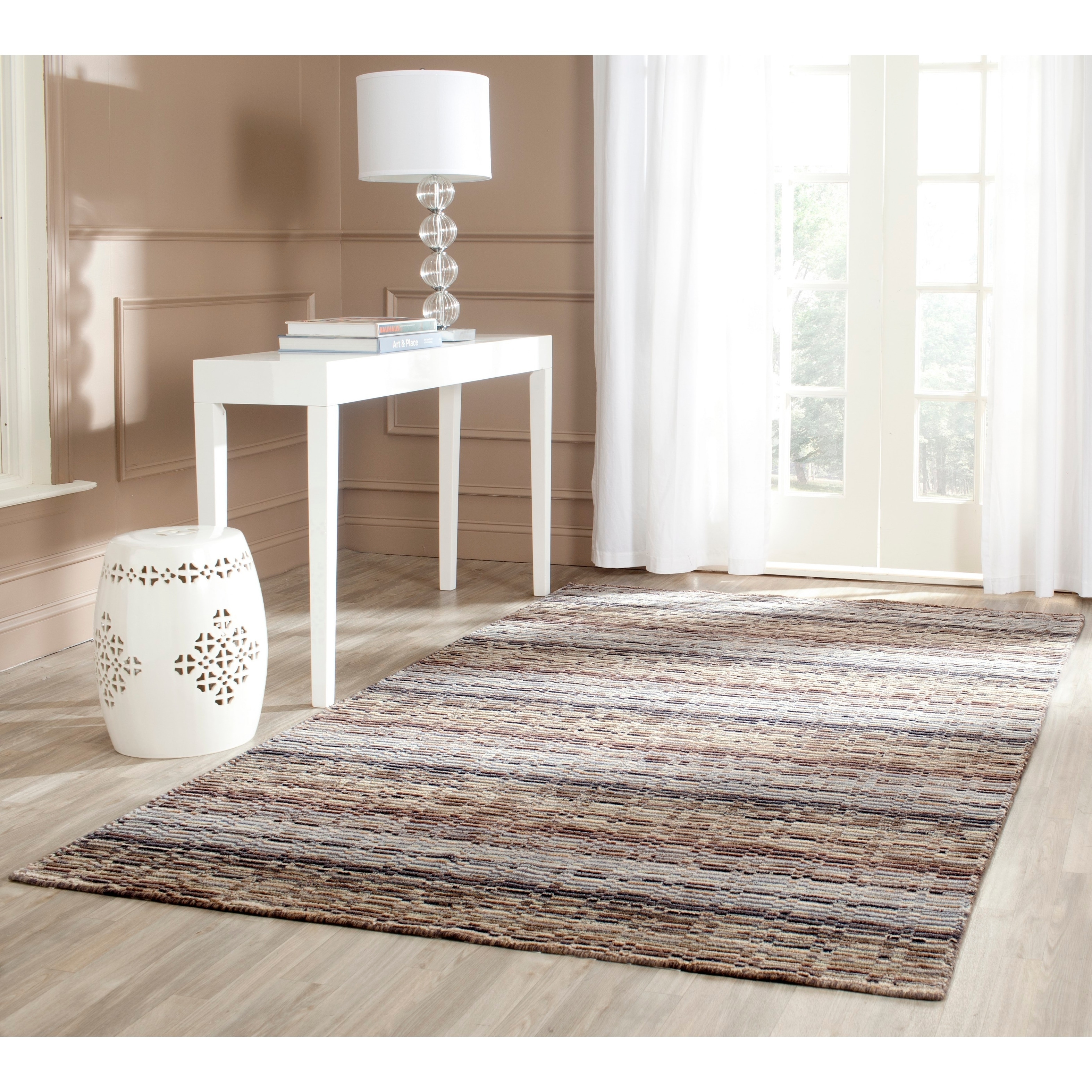 Safavieh Hand loomed Himalaya Beige Wool Rug (4 X 6)