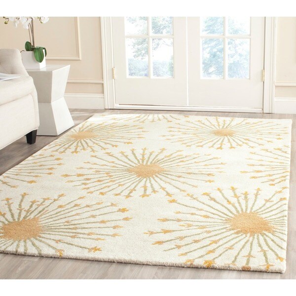 Clay Alder Home Horton Mill Handmade Beige/ Gold Wool Rug (8' x 10') - 8' x 10'