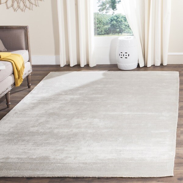 Safavieh Handmade Mirage Modern Tonal Silver/ Grey Viscose Rug (8' x 10')