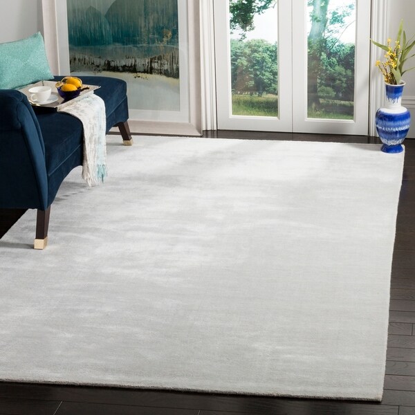 Safavieh Handmade Mirage Modern Tonal Silver/ Grey Viscose Rug - 8' x 10'
