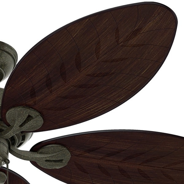 Shop Hunter Fan Bayview 54 Inch 5 Palm Leaf Blades Ceiling Fan