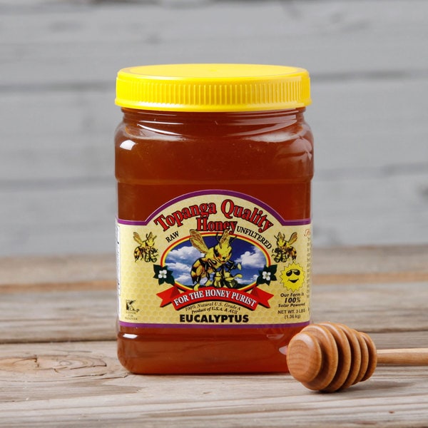 Topanga Quality 3-pound Raw Unfiltered Eucalyptus Honey