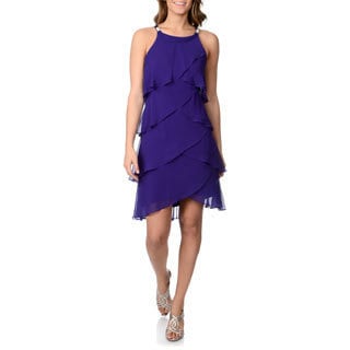 S.L Fashions Women's Royal Jolly Multi-tiered Cocktail Dress - Free ...