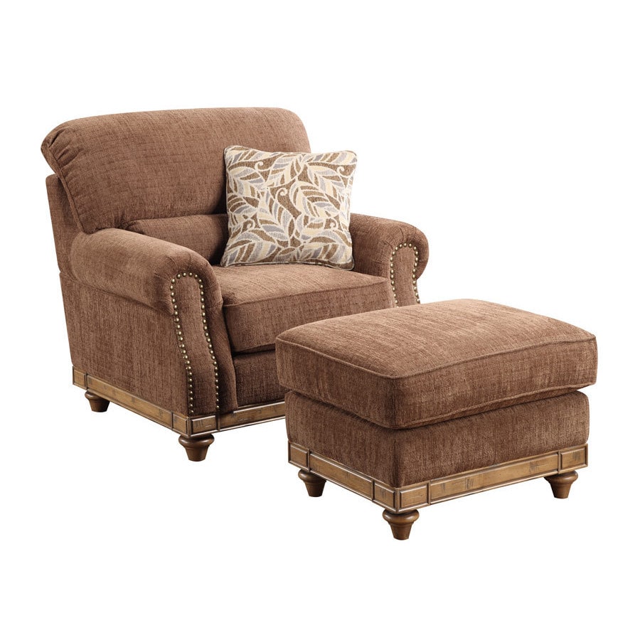 Emerald Grand Rapids Brown Chair And Ottoman Set