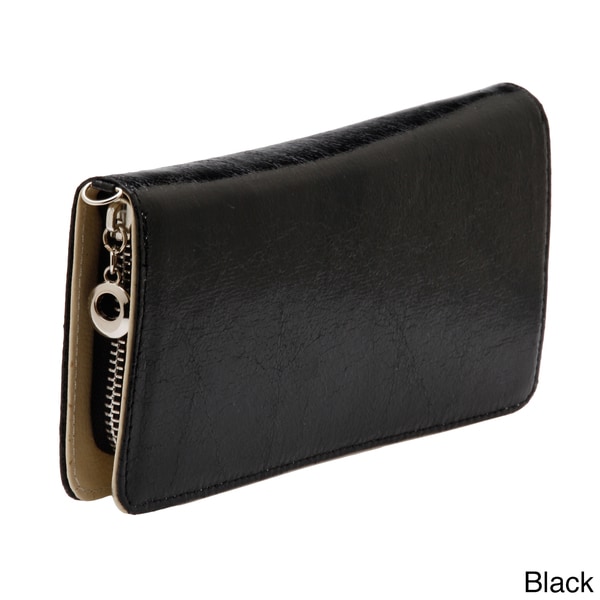 Furmani Solid Zip around Wristlet Wallet