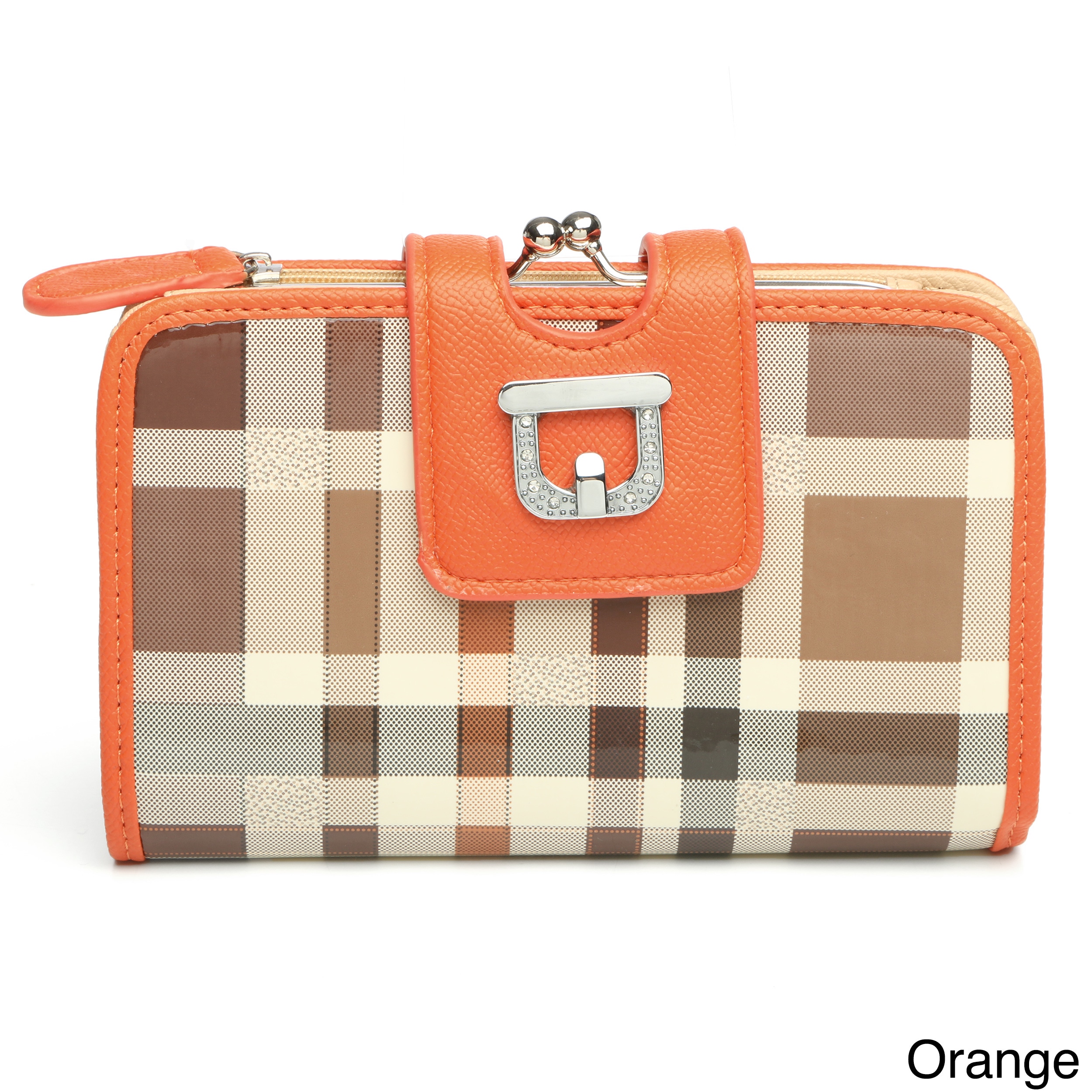 J. Furmani Plaid Wallet Clutch