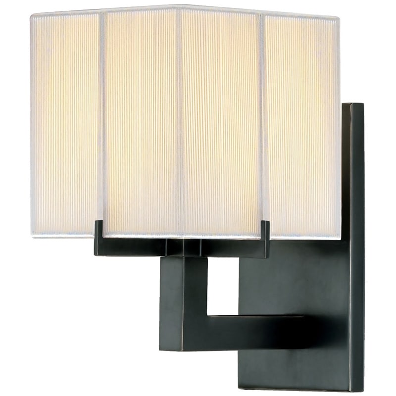 Sonneman Lighting Boxus 1 light Black Brass Cubic Sconce