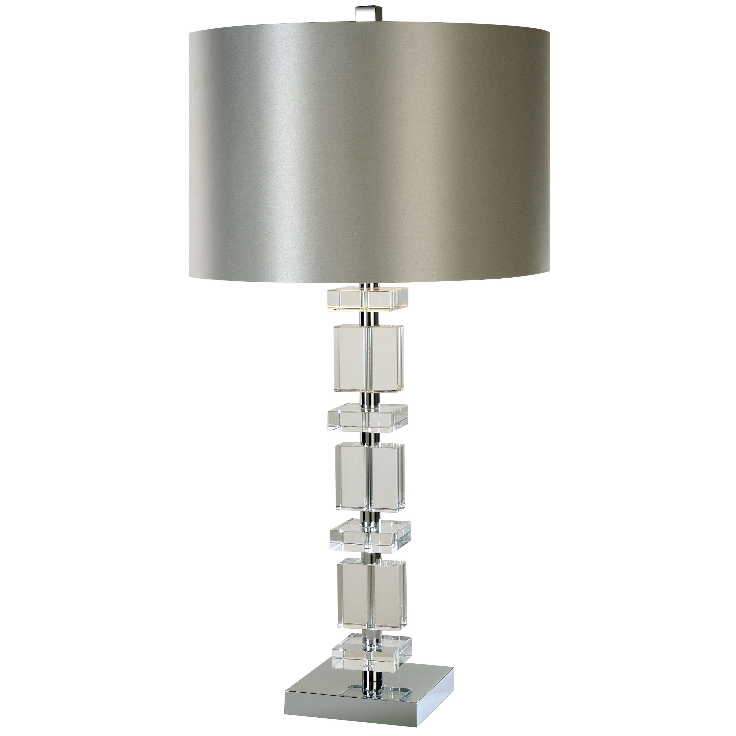 Tableau Crystal 1 light Polished Chrome Table Lamp