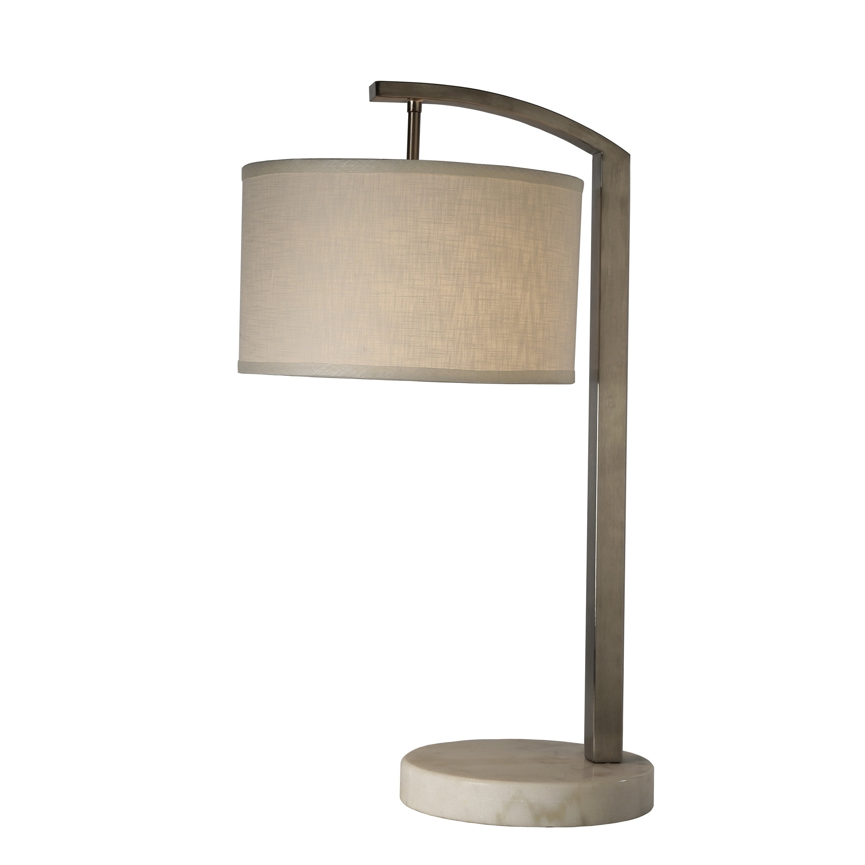 Station 1 light Brushed Nickel Table Lamp