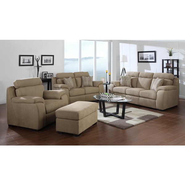 Emerald Horizon Beige 4 piece Livingroom Set Living Room Sets