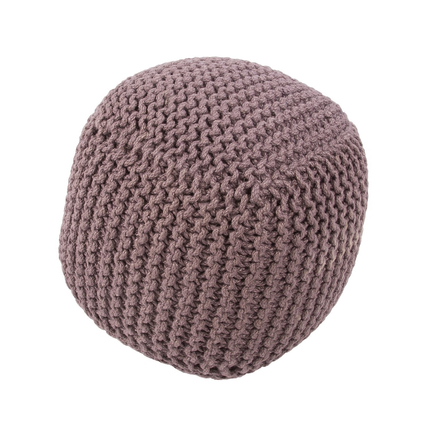 Modern Purple Cube Shape Jute Pouf