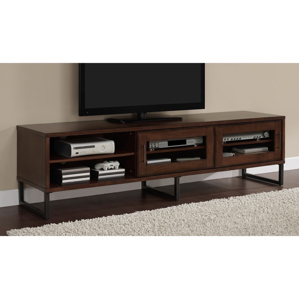 Oliver & James 74-inch Breckenridge Glass-door Entertainment Center