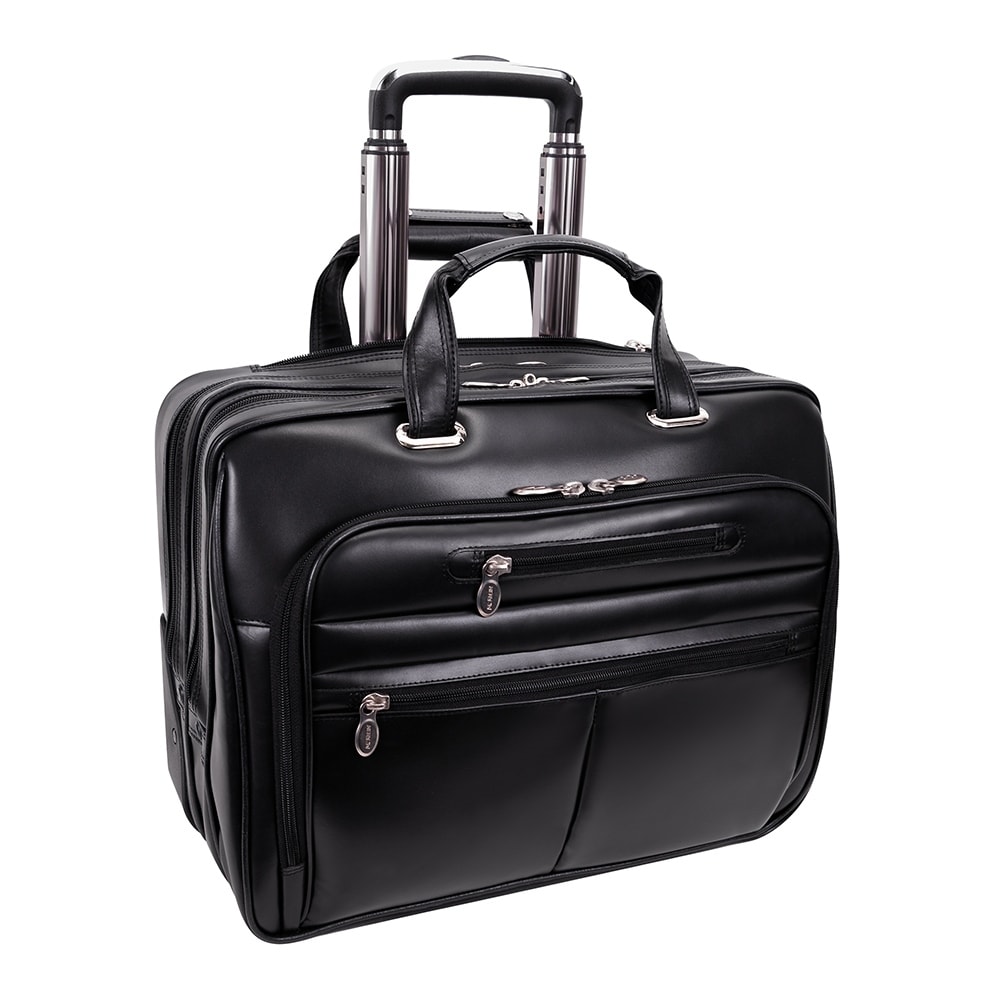 Mcklein Wrightwood Black Wheeled 17 inch Laptop Case