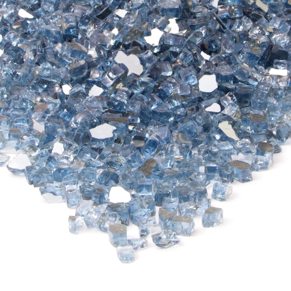 Real Flame Blue Reflective Colored Fire Glass 20Lbs.