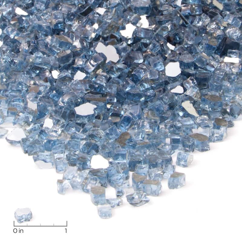 20-pound Reflective Blue Colored Fire Glass by Real Flame