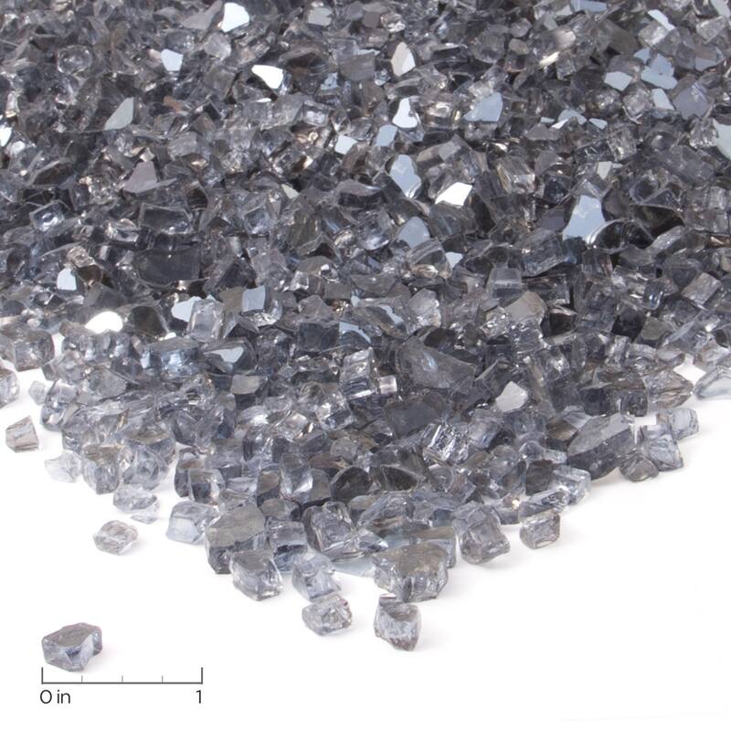 Reflective Grey Colored Fire Glass by Real Flame