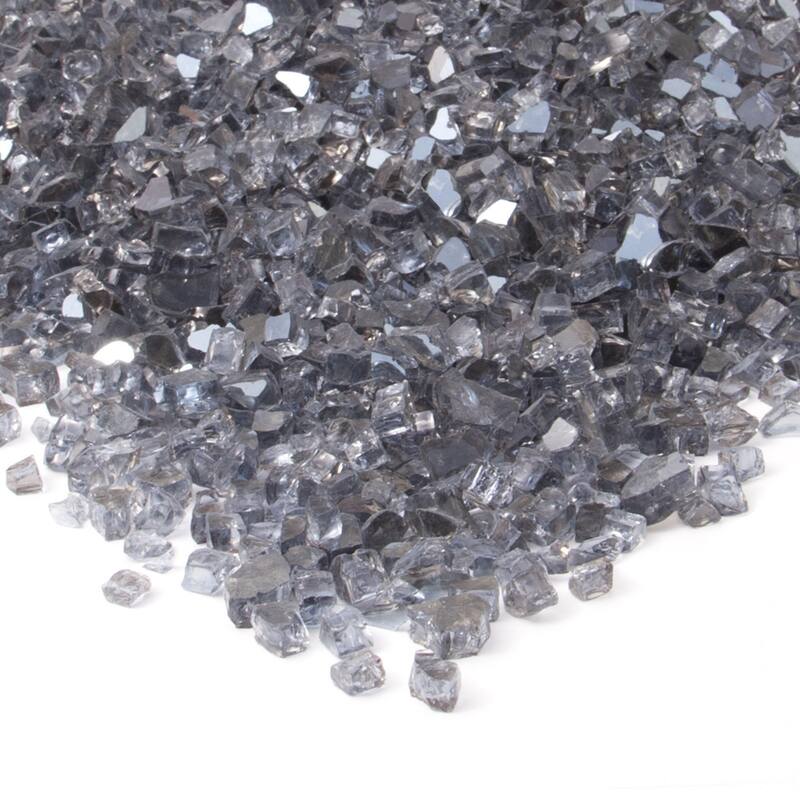 Reflective Grey Colored Fire Glass by Real Flame