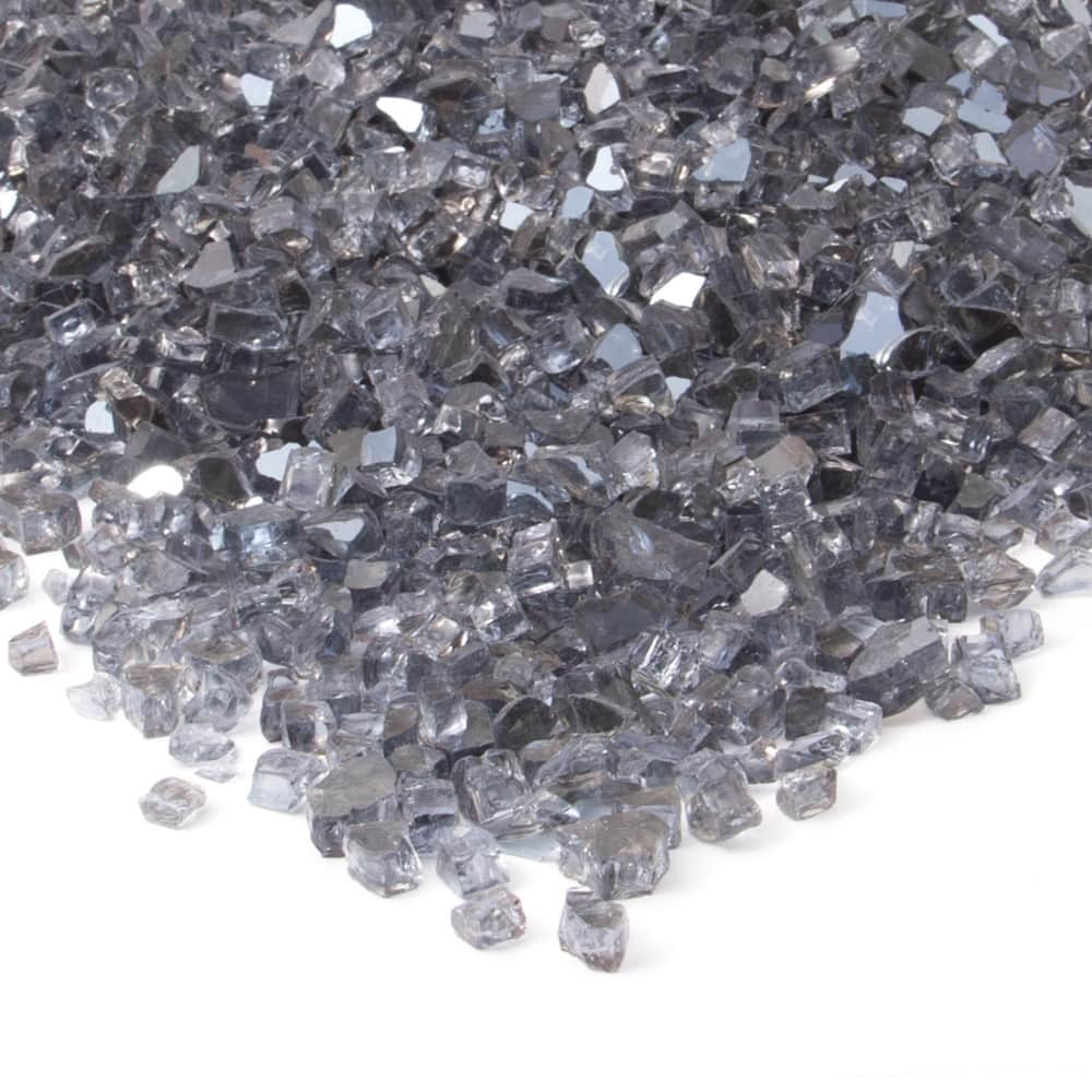 Reflective Grey Colored Fire Glass by Real Flame