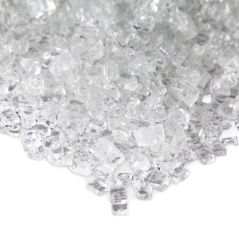 Reflective Ice Clear Colored Fire Glass by Real Flame