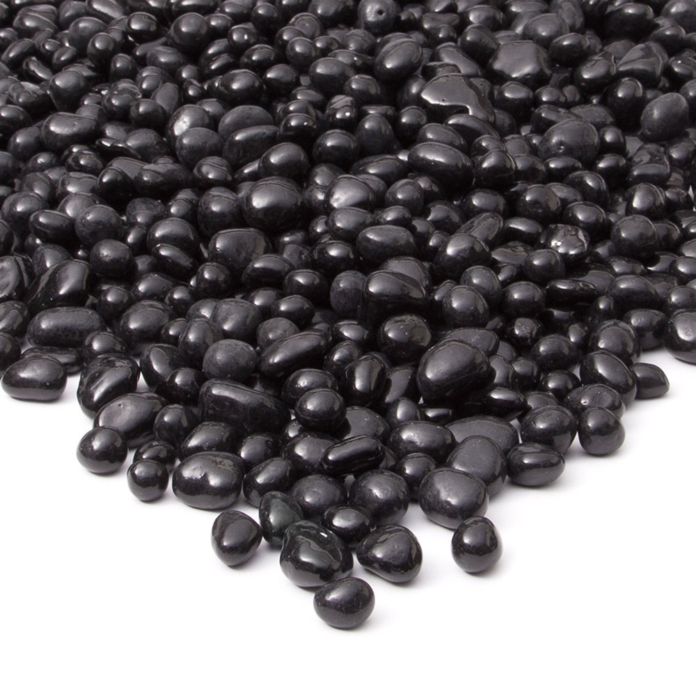 Reflective Black Colored Fire Glass Pebbles