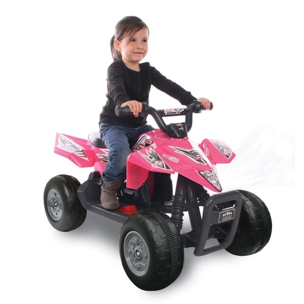 pink racing quad 6v ride on