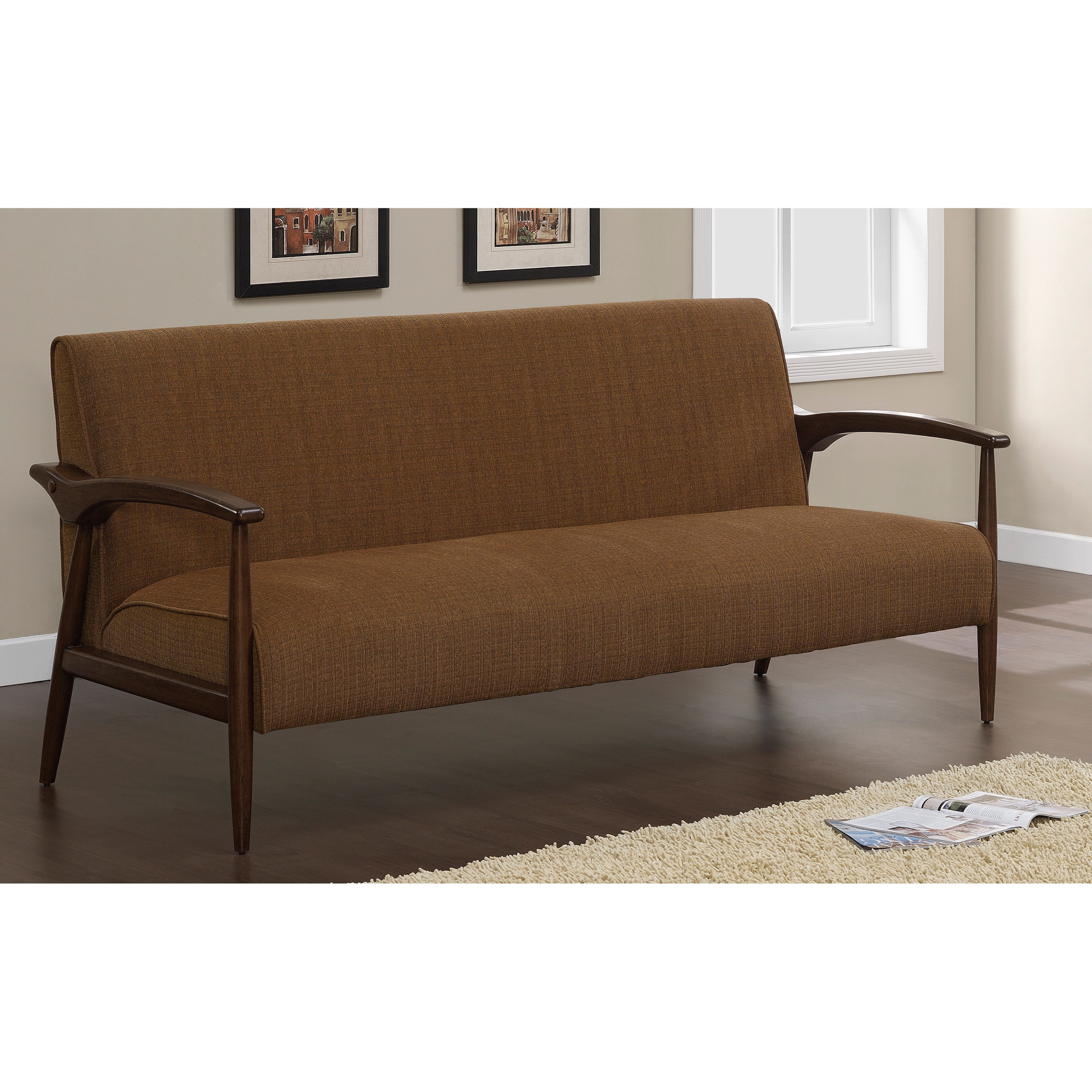 Gracie Retro Chestnut Sofa