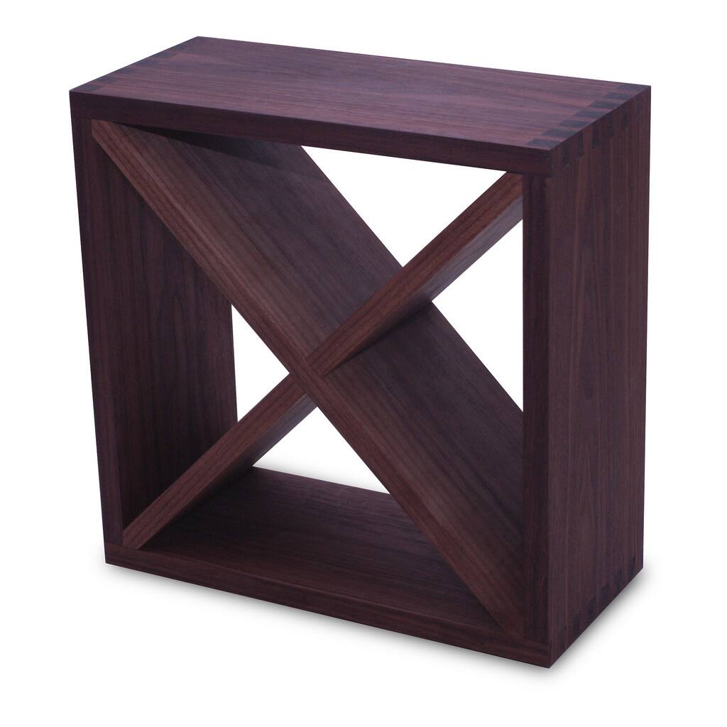 Recherche Walnut Wine Storage/Rack Cube