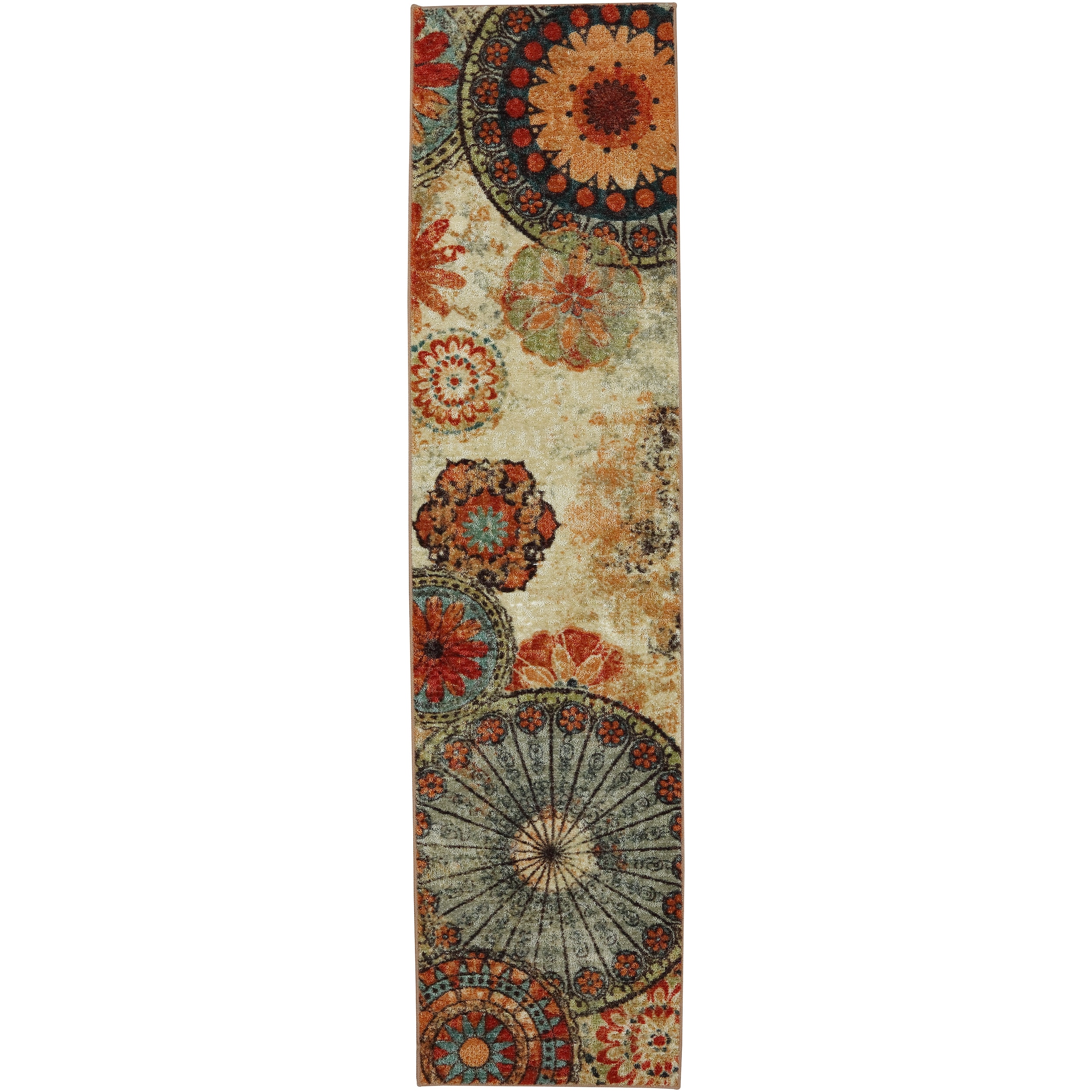 Caravan Medallion Multi Nylon Rug (2 X 8)