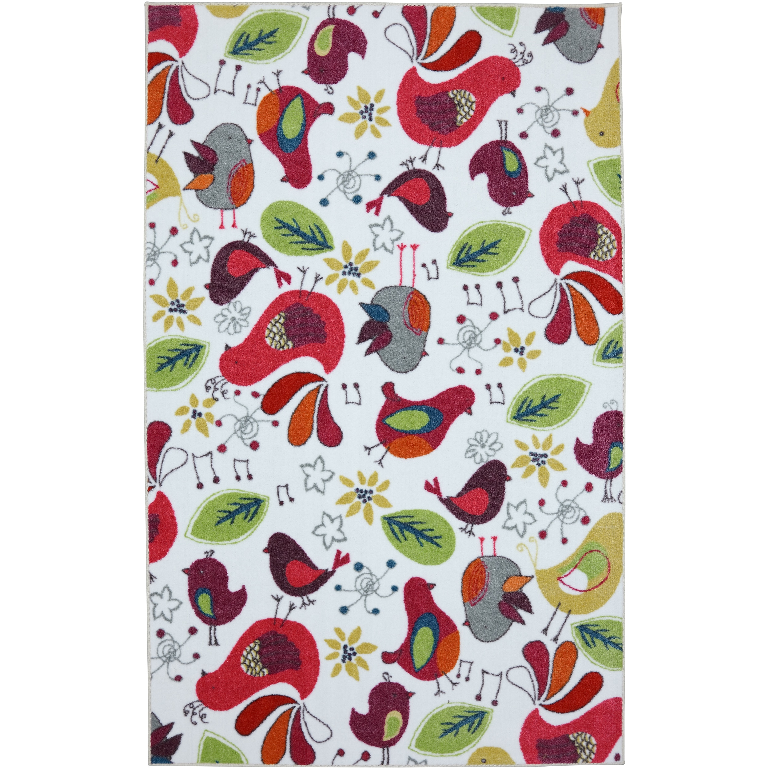 Kids Birds Multi Nylon Rug (5 X 8)