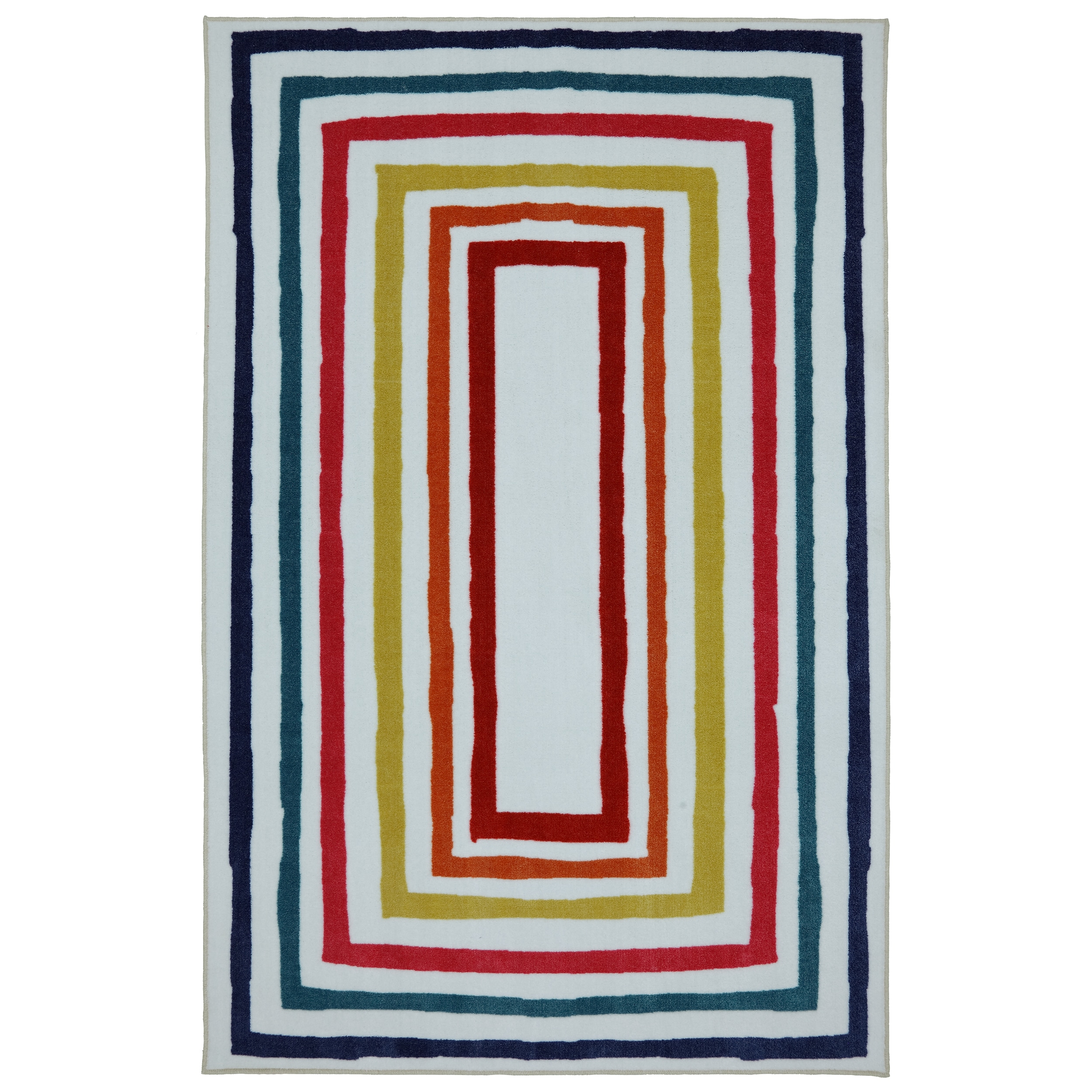 Kids Fun Borders Multi Nylon Rug (5 X 8)