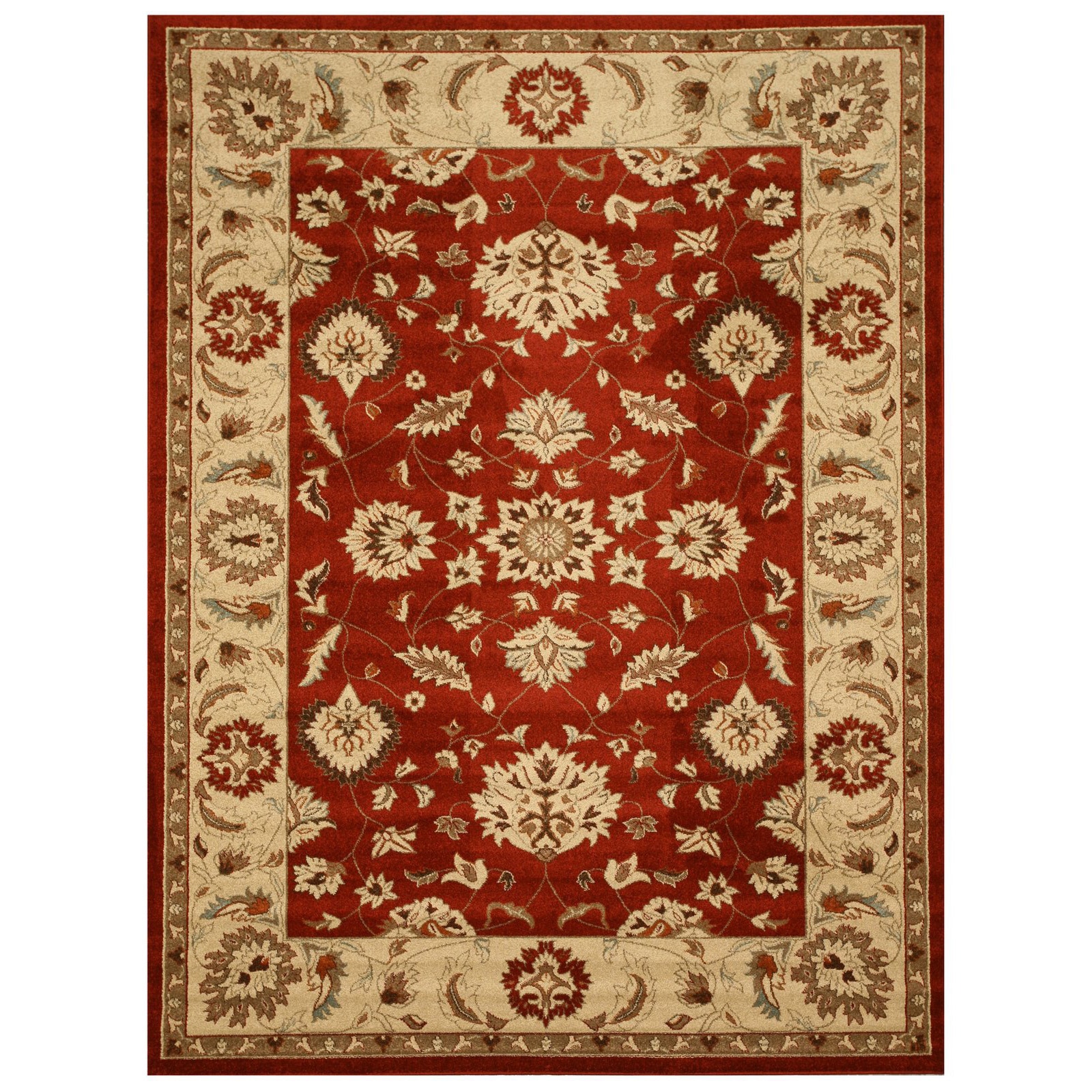 Eorc Red Traditional Allover Rug (53 X 73)