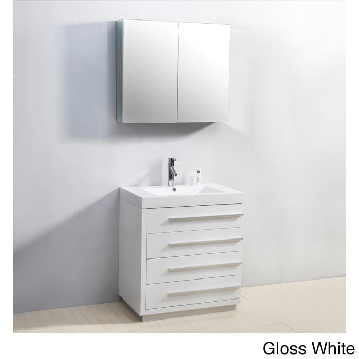 Virtu Usa Bailey 30 inch Single sink Bathroom Vanity Set