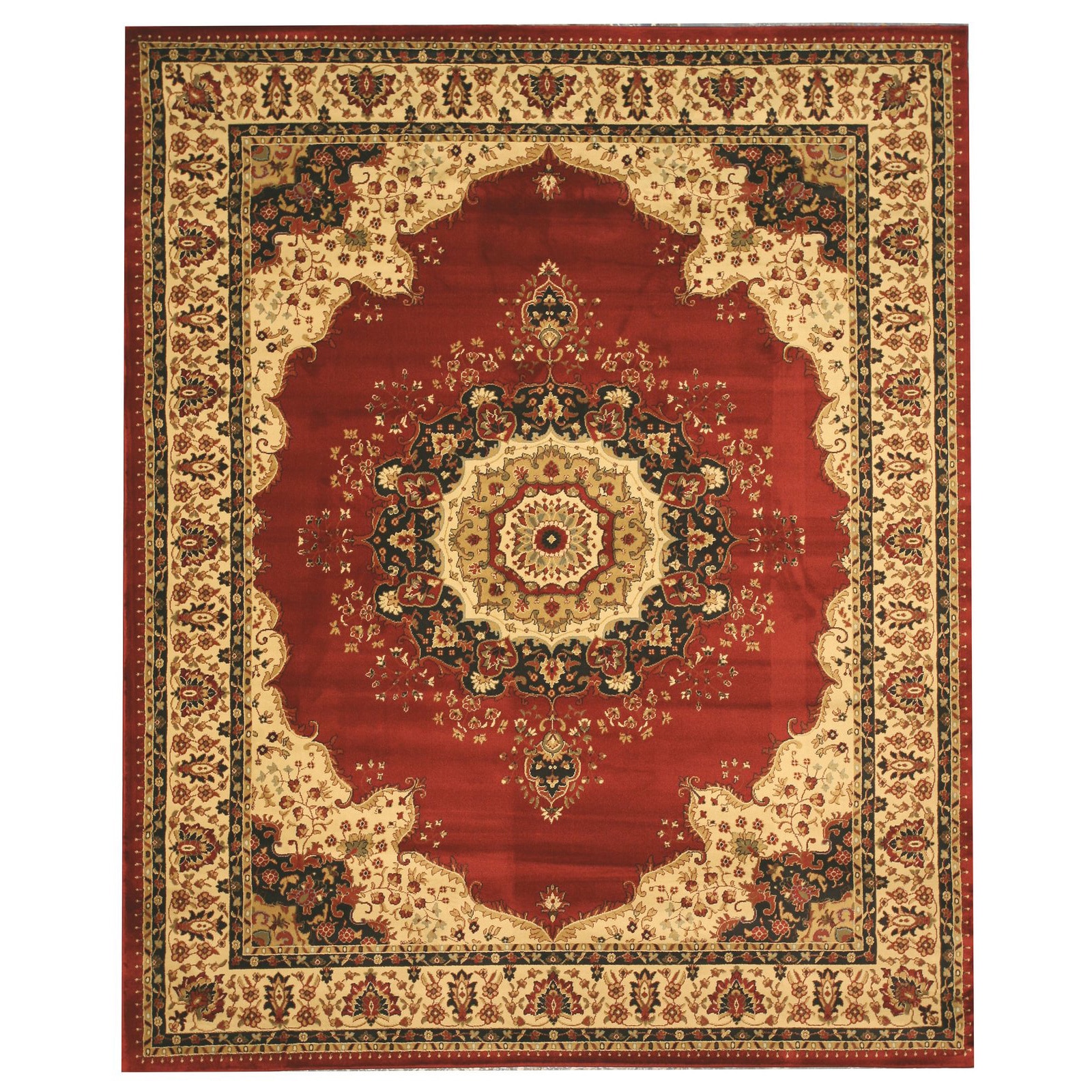 Eorc Red Medallion Tabriz Rug (53 X 73)