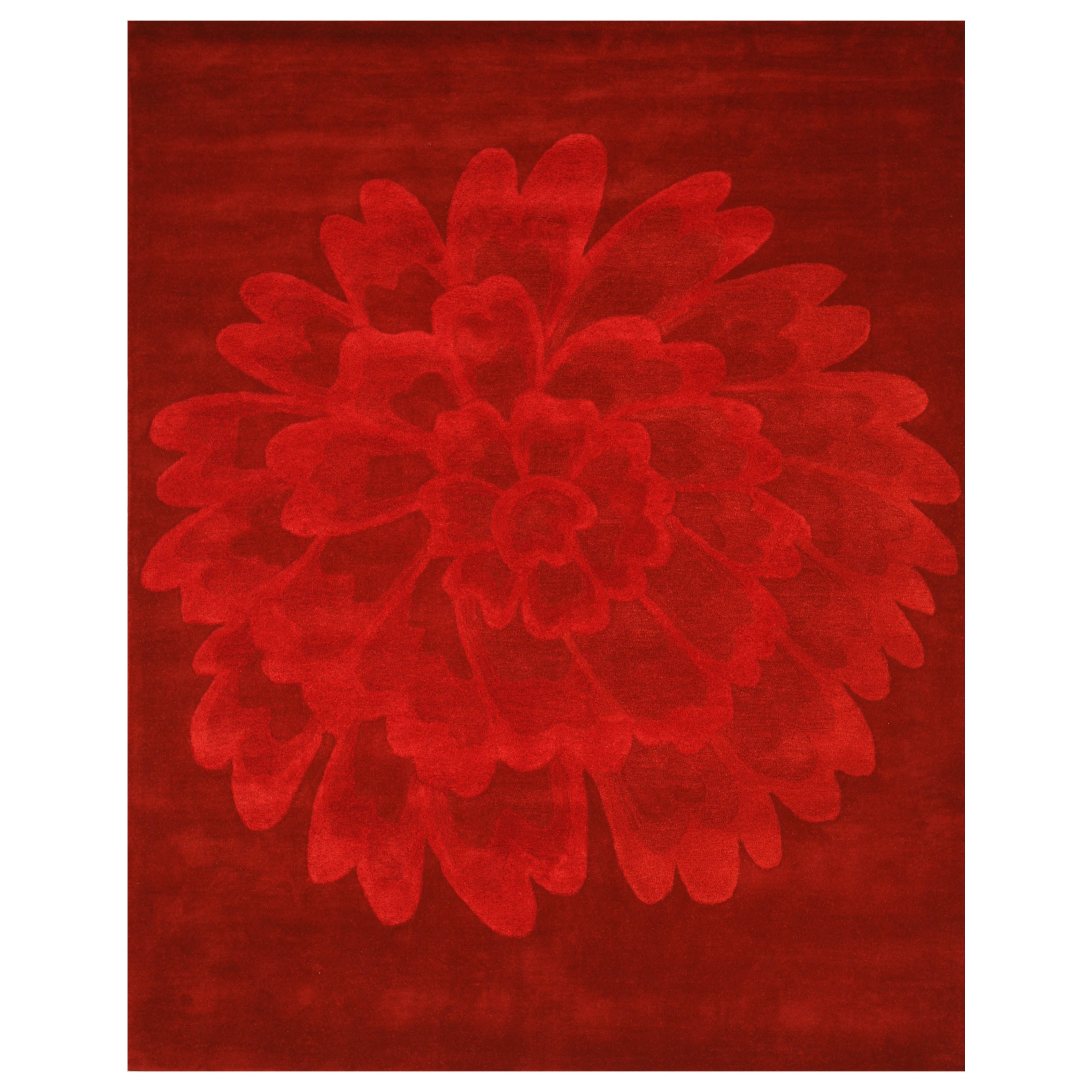 Hand tufted Wool Red Evelyn Rug (79 X 99)