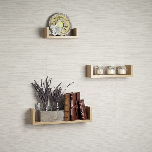 Danya B Laminated Beech Veneer Floating U Shelves Set Of 3 Overstock 8694456 0404