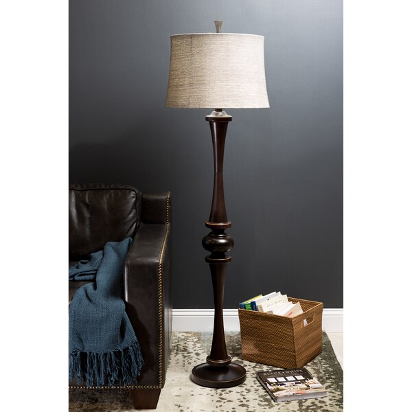 Marvelous 1 light Aged Bronze Floor Lamp