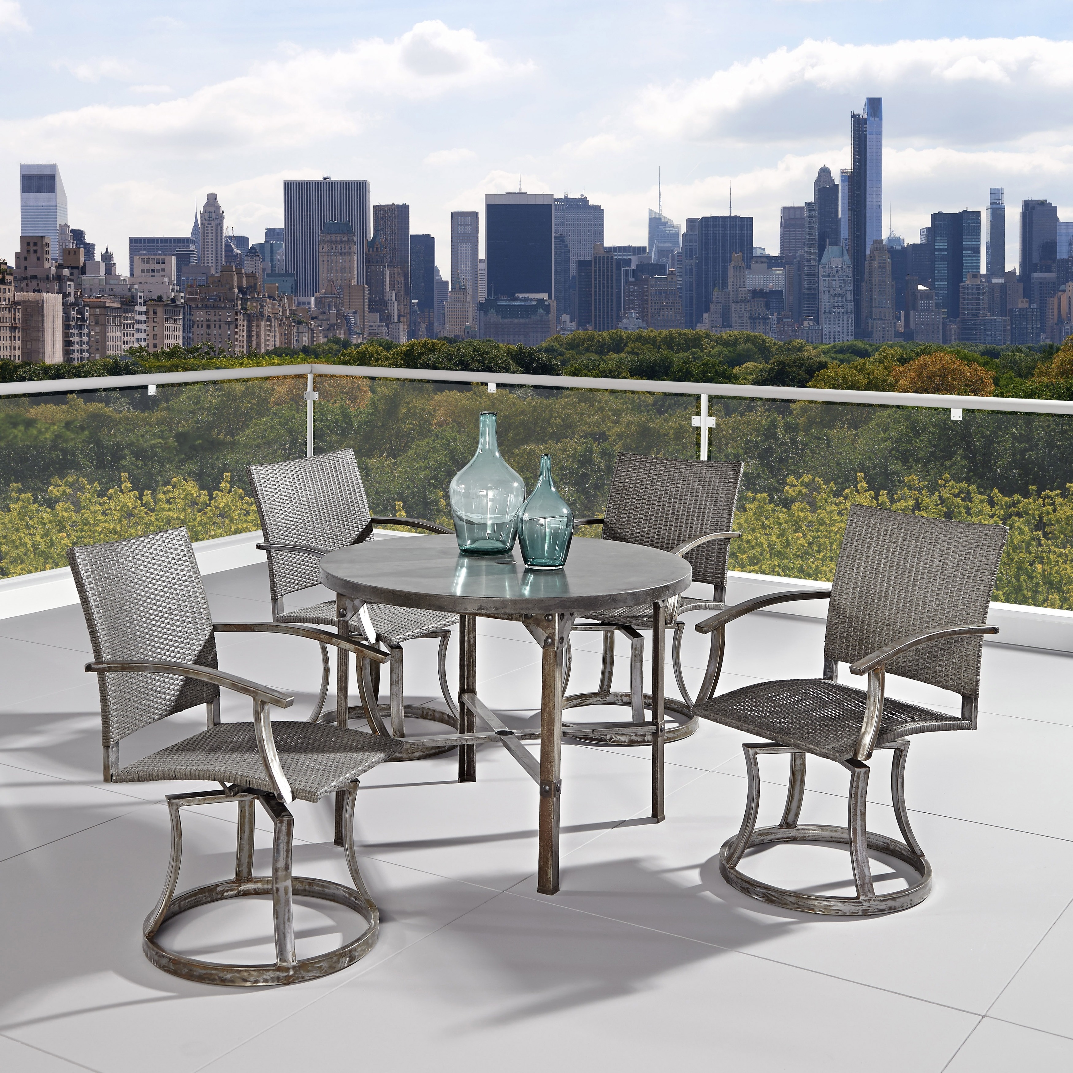 Home Styles Urban Outdoor 5 piece Dining Set Brown Size 5 Piece Sets