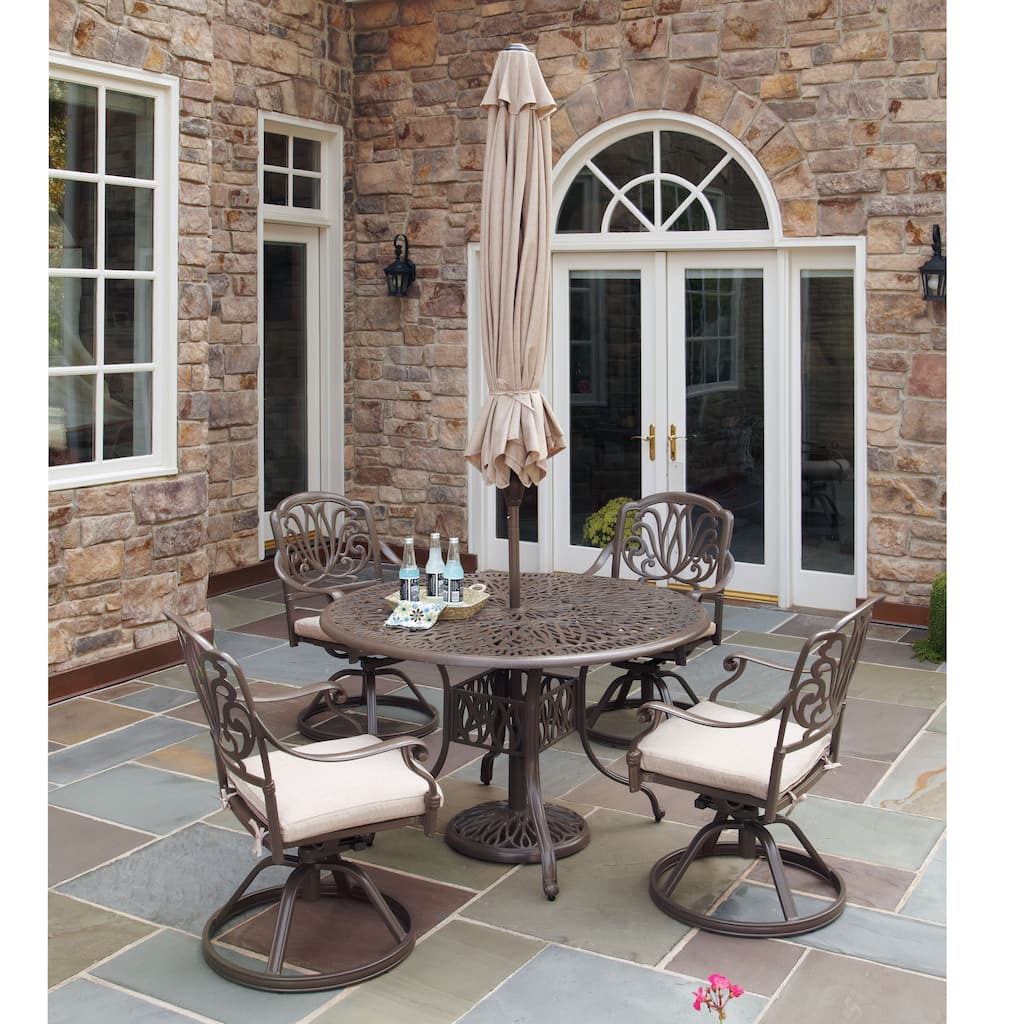 Floral Blossom Taupe 5-piece Dining Set by Home Styles