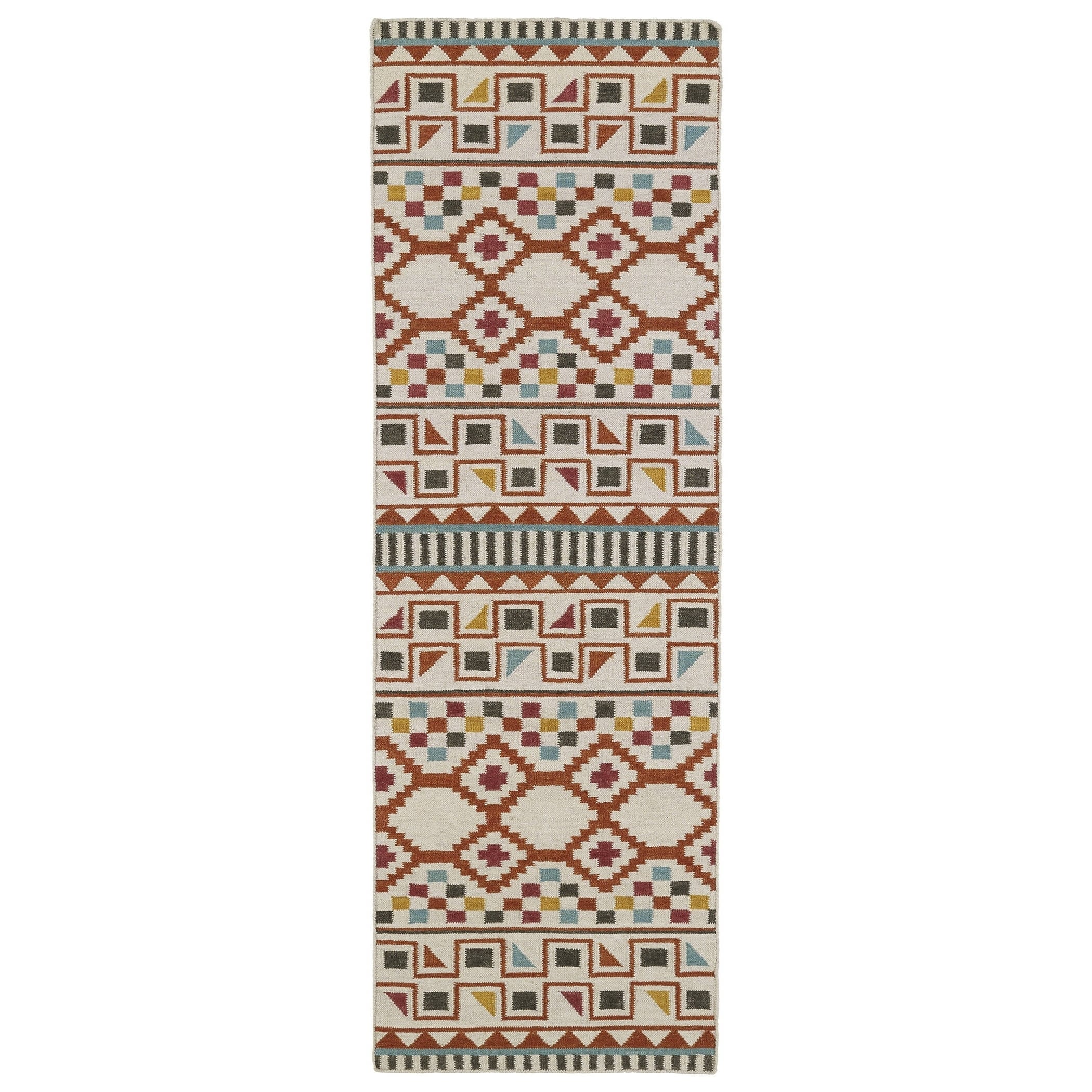 Flatweave Tribeca Paprika Wool Rug (26 X 8)