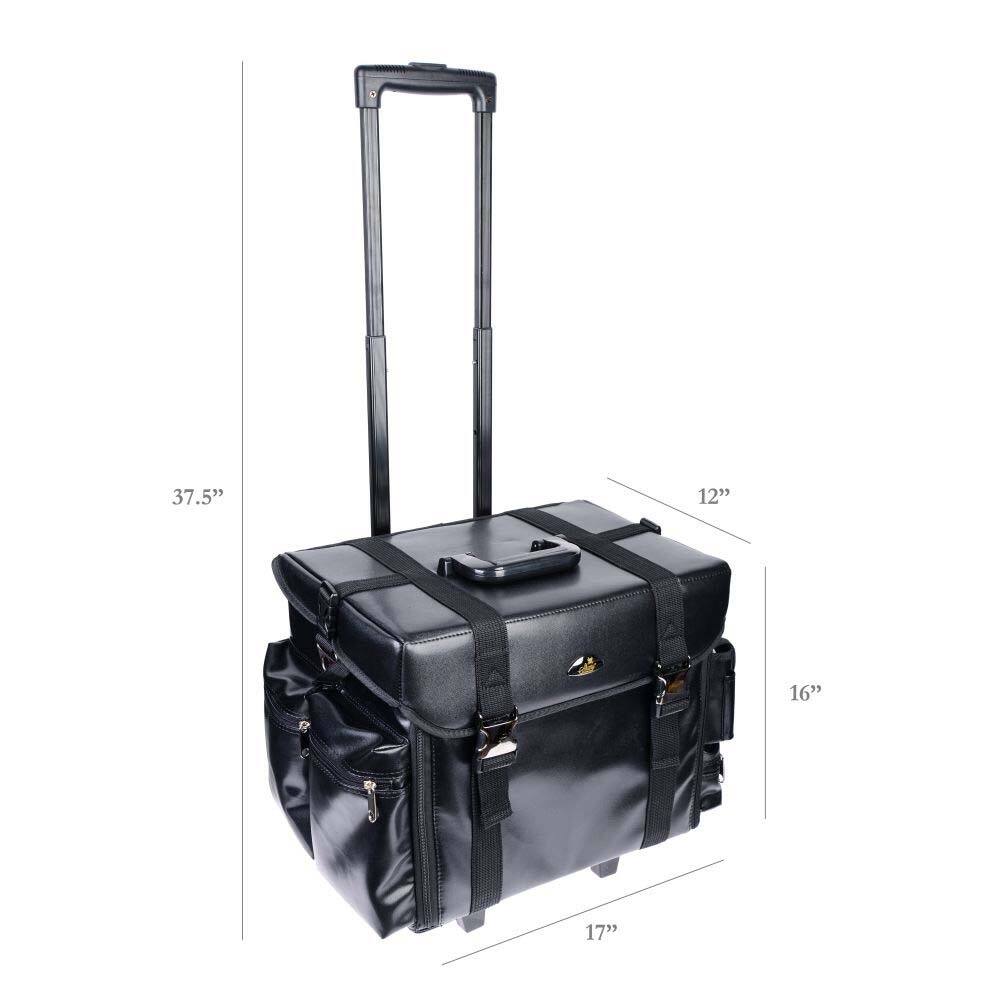SHANY Makeup Artist Soft Rolling Trolley Cosmetic Case with Set of Mesh Bags