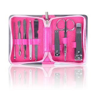 Shop Shany 8-piece Manicure Pedicure Kit with Chic Pink Case - Free ...