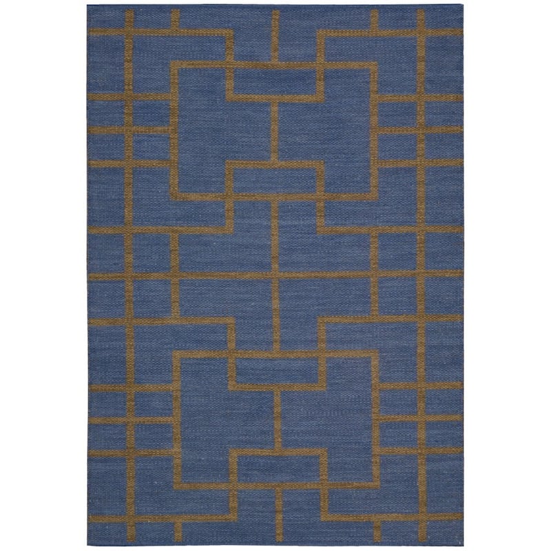 Nourison Maze Area Rug - Blue - Stripe/Geometric - Indoor - 4' x 6' - 3' 6" x 5' 6" - N/A