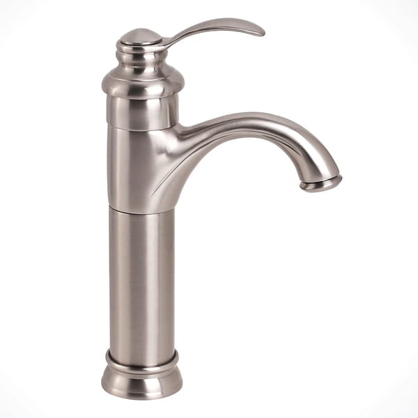 Kokols Single-hole Brushed Nickel Vessel Sink Bathroom Faucet