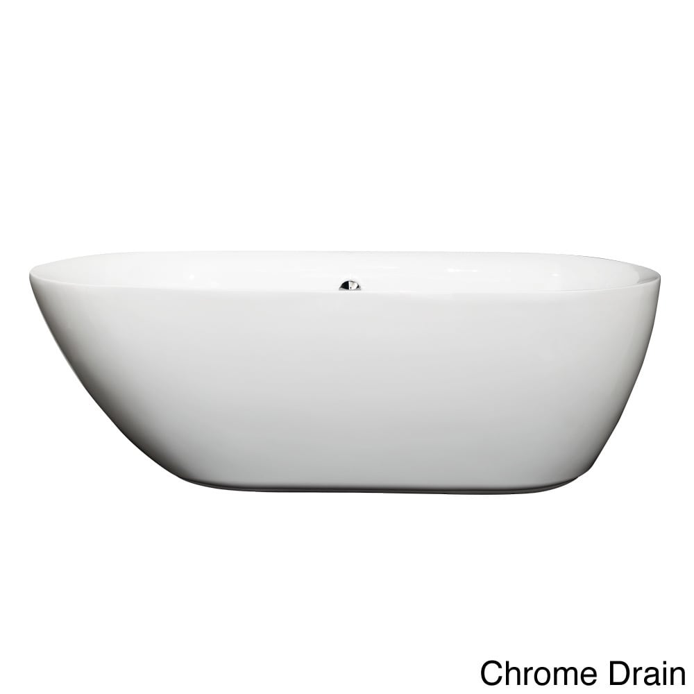 Melissa 65 inch White Soaking Bathtub