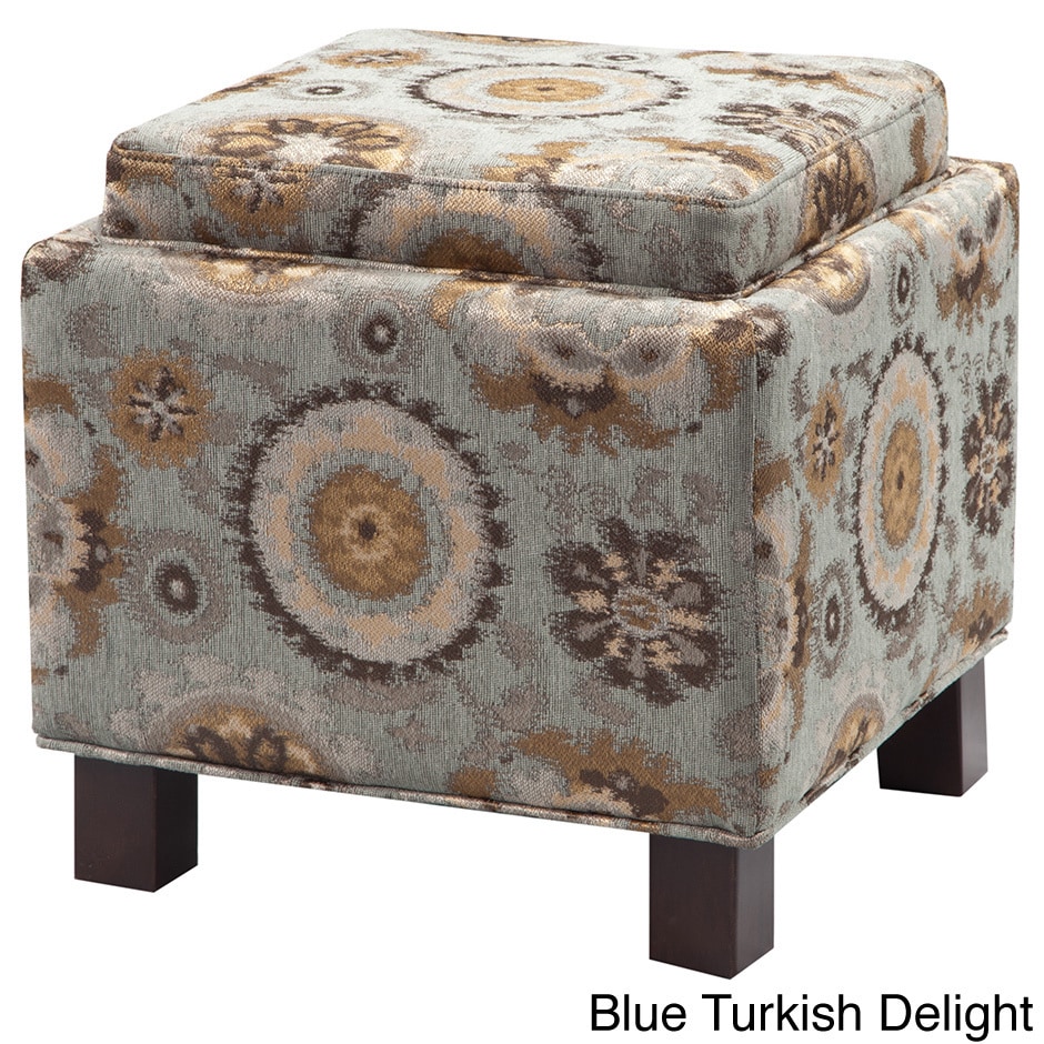 Madison Park Shelley Storage Ottoman And Decorative Pillows Set